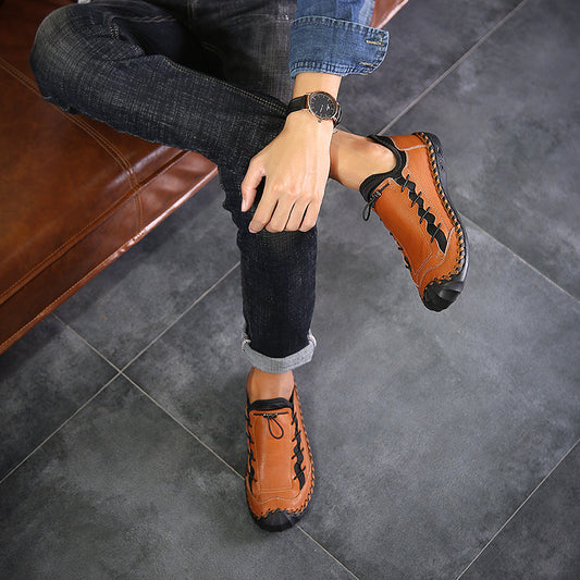 Men's real leather shoes