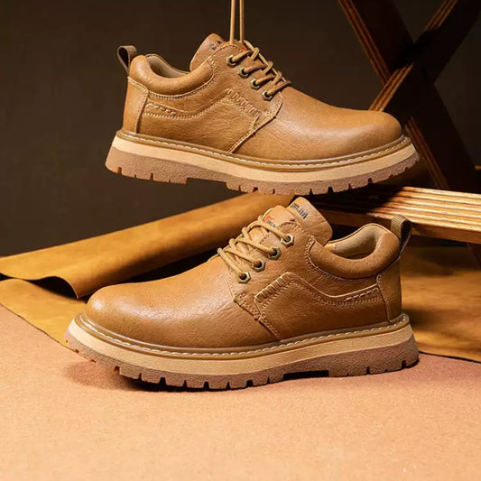 Spring And Autumn Vintage Casual Leather Shoes Men's Genuine Leather Shoes