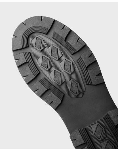 Men's Shoes Leather Round Head Breathable Retro British Casual Leather Shoes