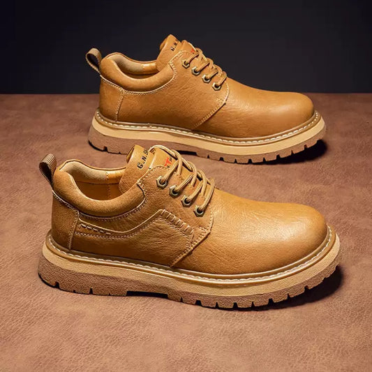 Spring And Autumn Vintage Casual Leather Shoes Men's Genuine Leather Shoes