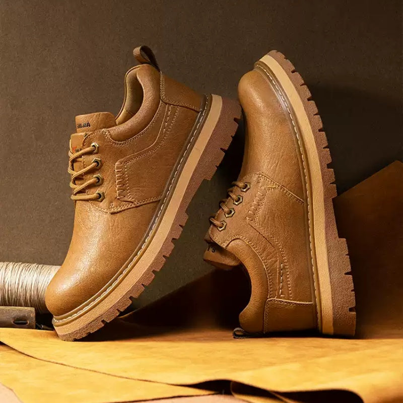 Spring And Autumn Vintage Casual Leather Shoes Men's Genuine Leather Shoes