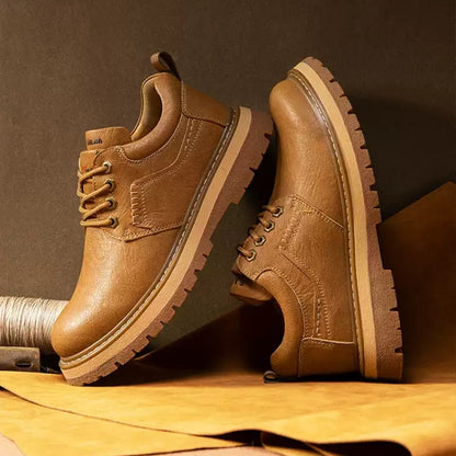 Spring And Autumn Vintage Casual Leather Shoes Men's Genuine Leather Shoes